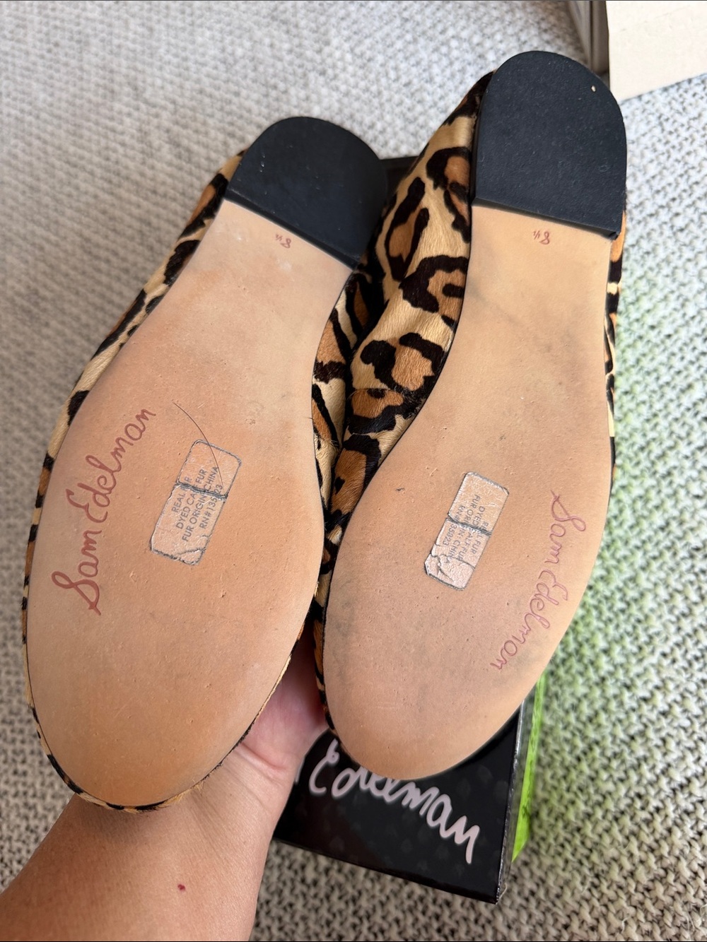 Sam Edelman Leopard-Print Ballet Flats in Tan and Black - Picture 2 of 2